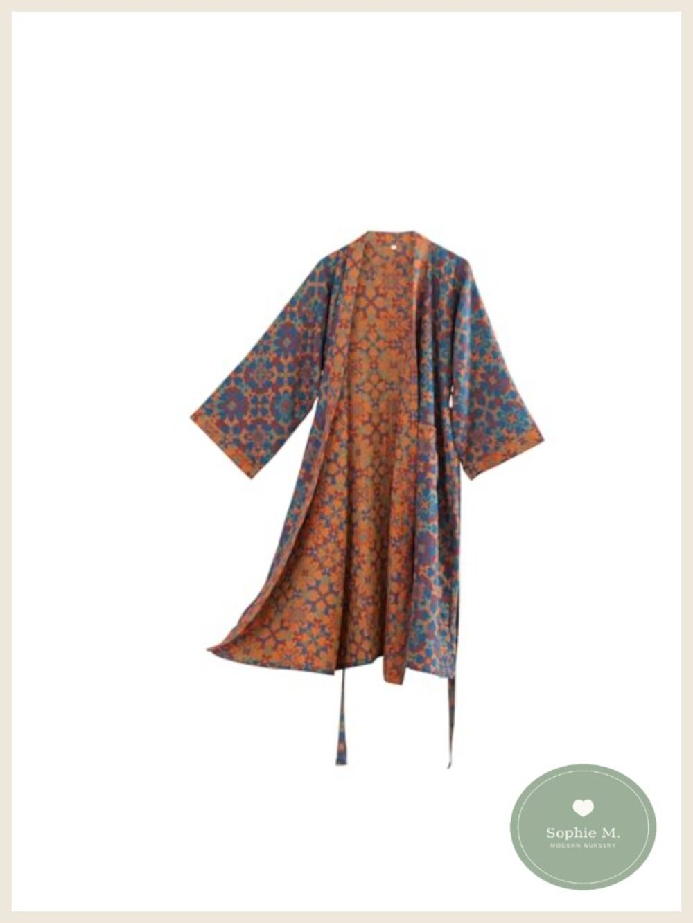 100% Cotton Gauze Kimono Robe Long Loose Bathrobe Nightgown Loungewear